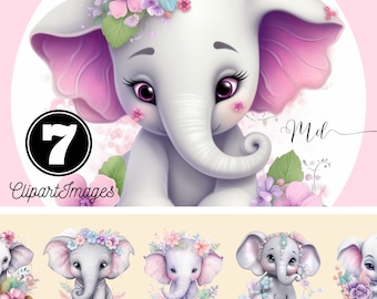 7 disegni clipart di elefanti dei cartoni animati da scaricare immediatamente