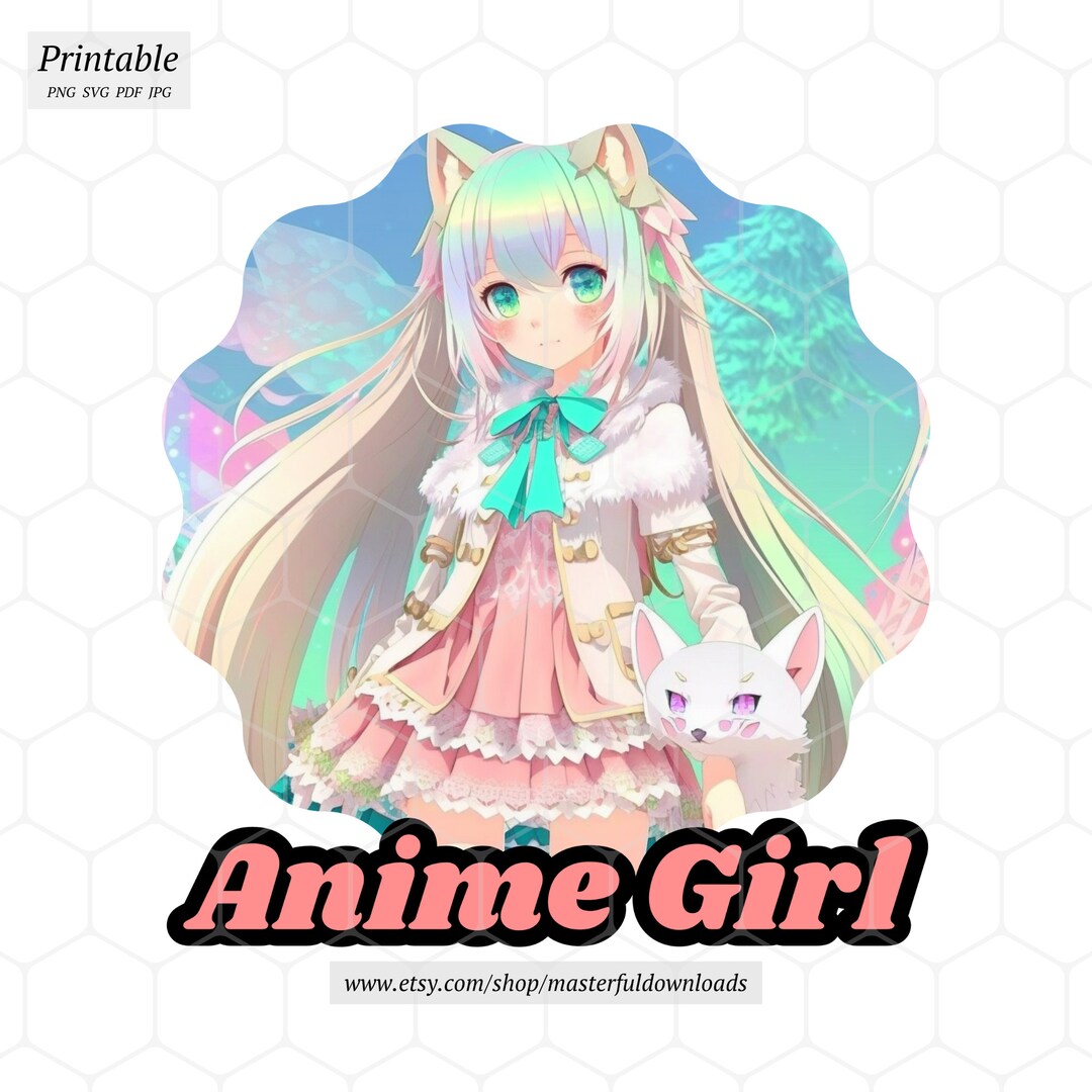 Japanese Style Anime Girl Clipart Images Printable Instant Digital japanese-style-anime-girl-clipart-images-printable-instant-digital