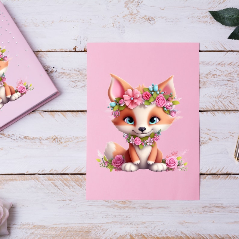 Cute Fox Printable Digital Clipart Instant Download Png Jpg - Etsy