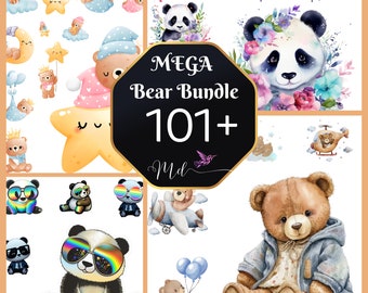 Whimsical Bears Clipart zum Ausdrucken