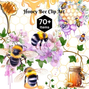 70 Spring Summer Bee Printable Clipart Images Instant Download Digital Designs