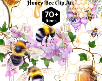 70 imágenes prediseñadas imprimibles de abejorros de primavera y verano, diseños digitales de descarga instantánea.