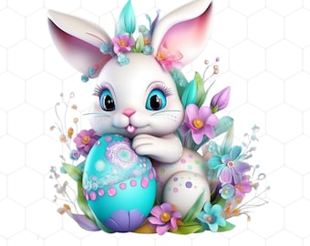 Diseño de clipart de conejito de Pascua para bebés