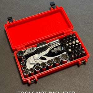 Harbor Freight Icon Mini Ratchet Set EDC Case (NO TOOLS) - Fits Knipex Pliers and Pliers Wrench - Metric or Standard 1/4” Sockets - Compact!