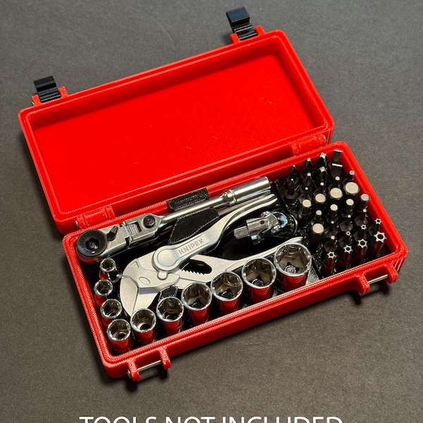 Estuche EDC con mini trinquete (sin herramientas) de Harbor Freight Icon (Meme) - Compatible con alicates y llaves de alicates Knipex XS - Dados métricos o estándar de 1/4"