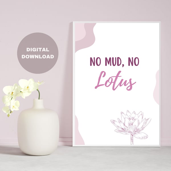 No Mud No Lotus Etsy