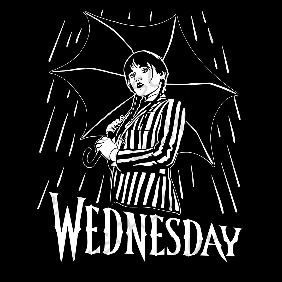 Wednesday Umbrella Tshirt Designs Sublimation Bundle PNG Etsy