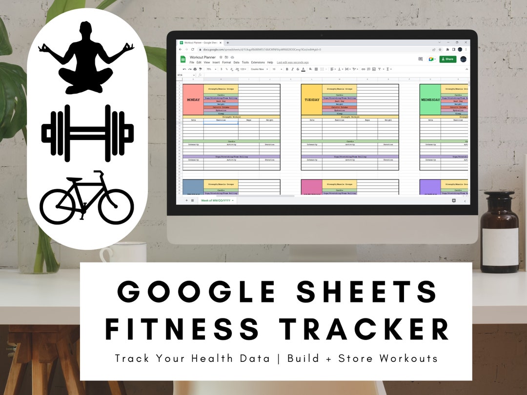 Digital Fitness Planner Template | Google Sheets Compatible - Etsy