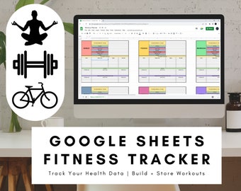 Digital Fitness Planner Template | Google Sheets Compatible