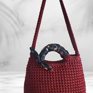 Gehäkelte Umhängetasche / Exklusive handgemachte Geldbörse / Gehäkelte Handtasche / Stricktasche / Gehäkelte Handtasche / Geschenk für Freundin / Geschenk für Mama