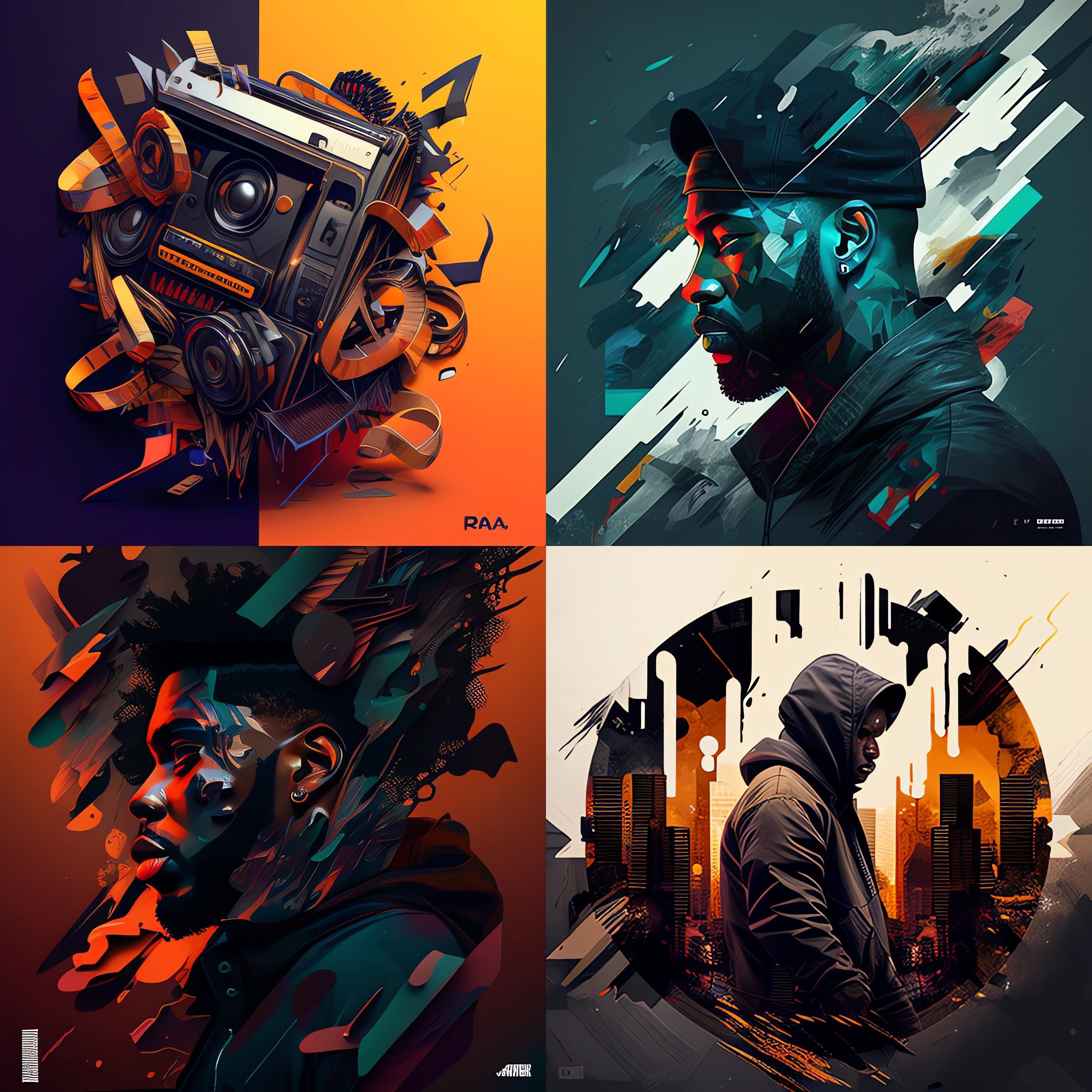 AI Generated Album Cover Art 4pic Package - Etsy