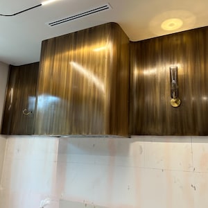 Custom Metal Range Hood - Full Brass - Modern Collection.