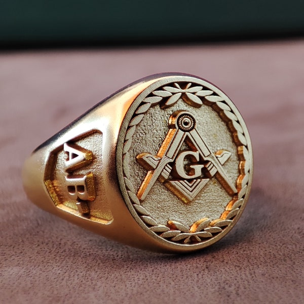 Mens Masonic Ring Etsy