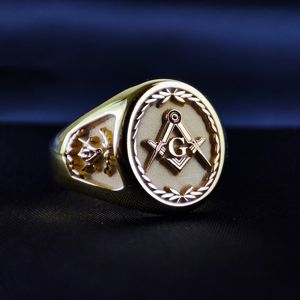 Masonic ring / freemason ring / masonic jewelry / masonic lodge ring / Masonic ring for men / Masonic ring for women / gift for him