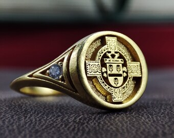 coat of arms ring, family crest ring, signet ring, custom signet ring, crest ring, personalized ring, family rings, family crest rings