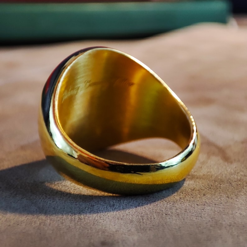 Gold filled ring / Logo Ring / Signet Ring / Name Ring / Gold ring for men / ring for him / personalized ring / Gold Filled / Gold Ring image 7
