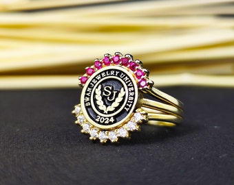 university ring, college ring, graduation ring, class ring, graduation gift, personalized ring, high school ring, school ring, signet ring