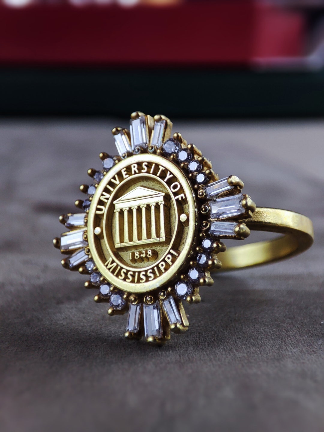 Gold Plated College Ring • Custom Graduation Gift, University Signet - Etsy