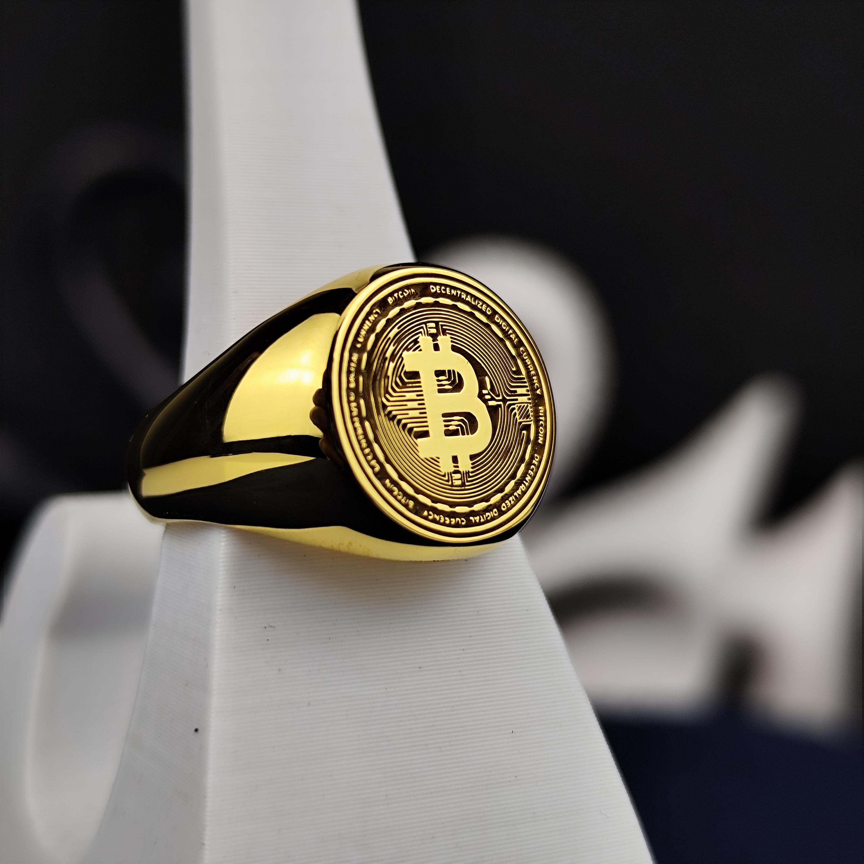 Anillo de sello de Bitcoin de oro: joyería blockchain exclusiva para  entusiastas de las criptomonedas: declaración de moda en criptomonedas -  Etsy España