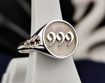 Angel Number Sterling Silver Ring: Custom Numerology Jewelry