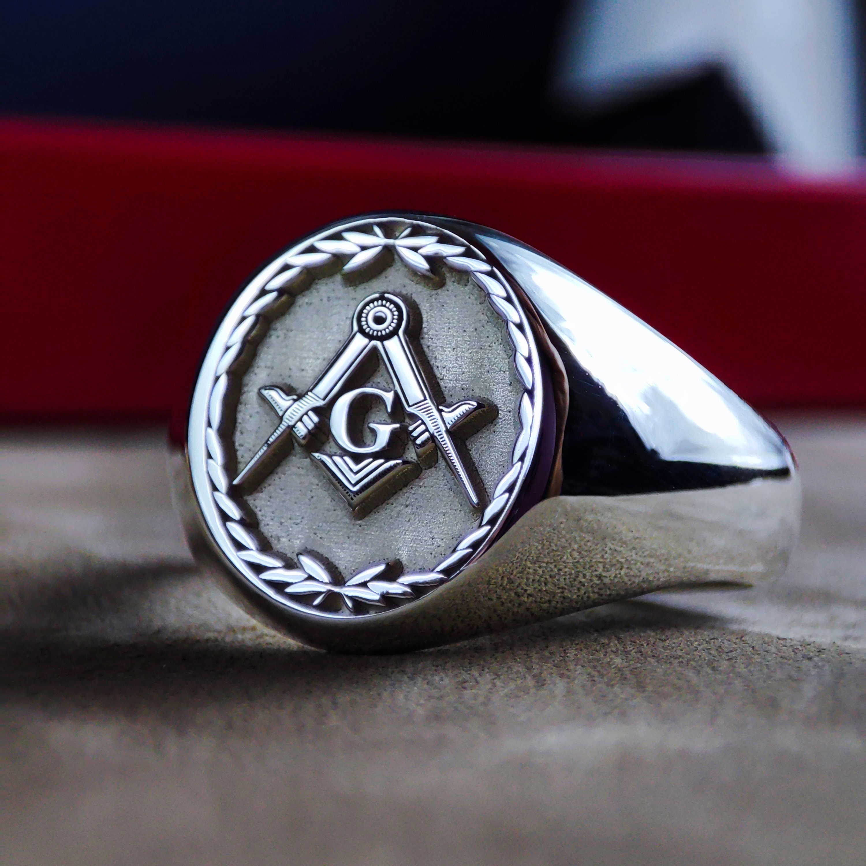Masonic Ring / Freemason Ring / Masonic Jewelry / Masonic Etsy