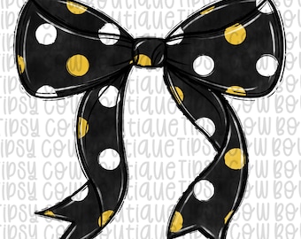 Black and Gold Coquette Bow png Coquette bow png Hand drawn Png Digital Download Tumbler Design Sublimation Black and Gold Png