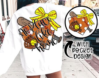 Kein Ort wie zu Hause Softball Bogen png Hand gezeichnet Softball png Digital Download Sublimation Orange und Weiß Softball Png