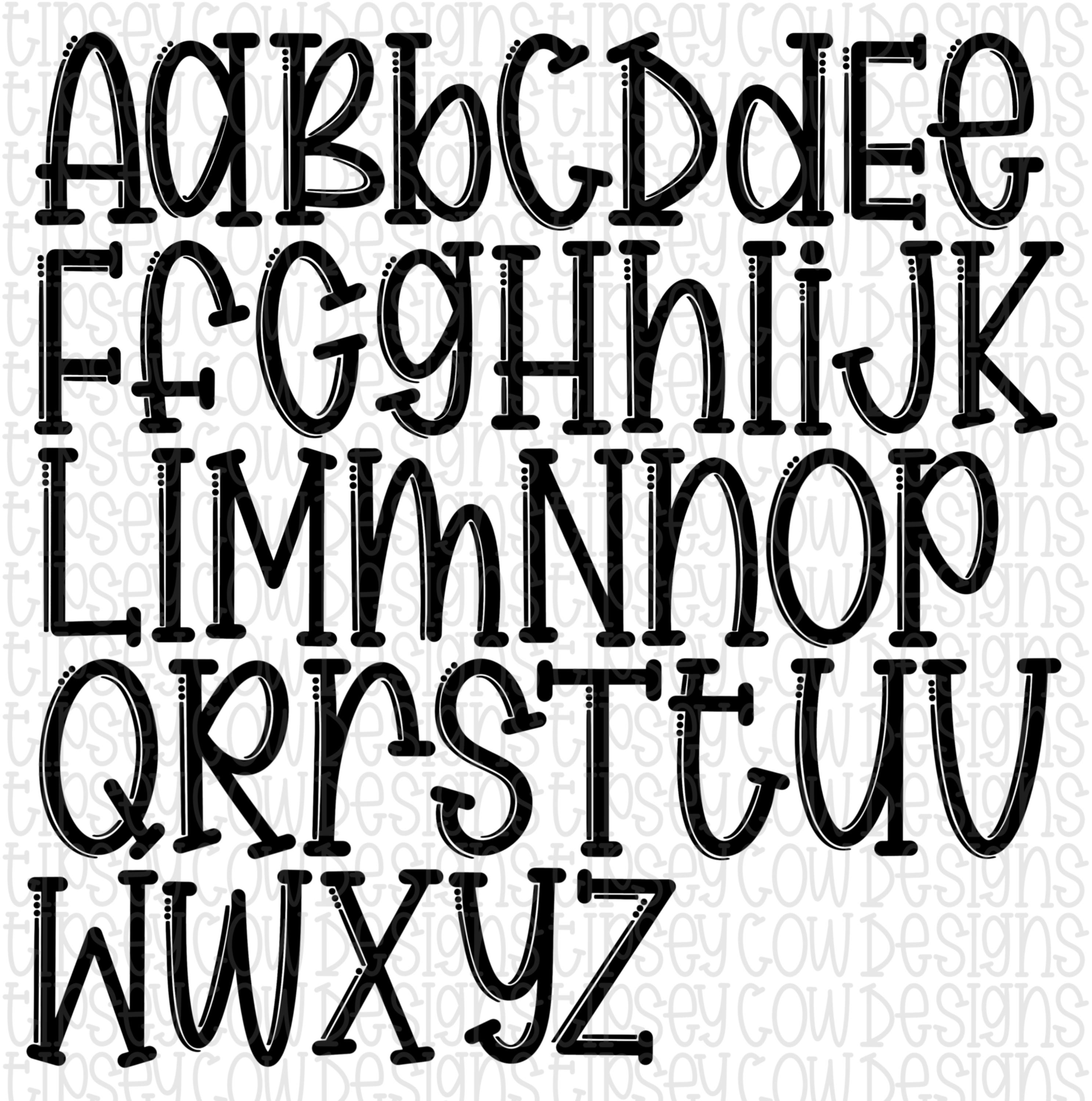 Whimsy Handwriting Doodle Font, Hand Drawn Font, Procreate Font, Circuit Font, Silhouette ...