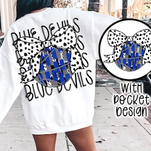 Baloncesto Blue Devils Royal Blue Coquette PNG Arco dálmata PNG Trazos de pintura Baloncesto Baloncesto dibujado a mano PNG Sublimación