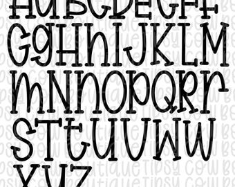 Preppy Font, Hand drawn Font, Procreate font, Circuit Font, Silhouette Font, Whimsy Handwriting font, Hand Drawn Letters