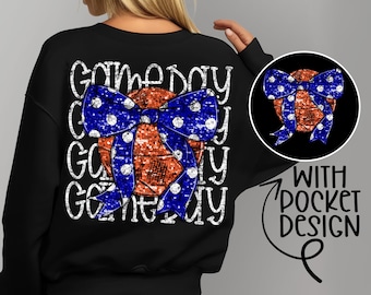 Game Day Blue Glitter Coquette Basketball png Coquette bow png Hand drawn Basketball png Digital Download Sublimation Blue Basketball Png