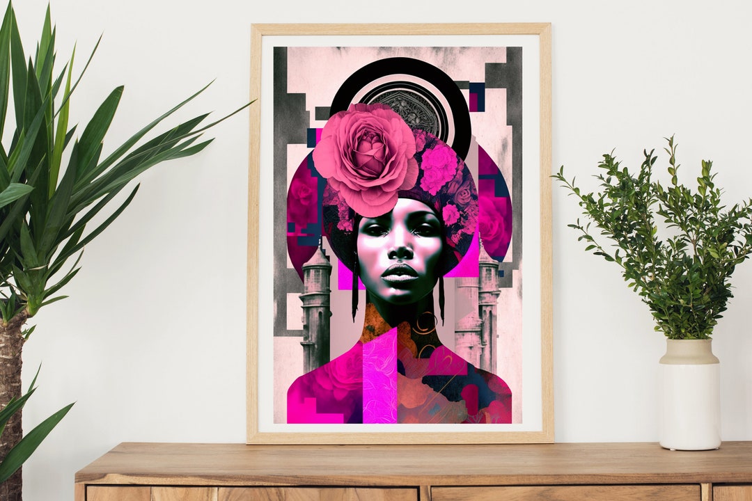 Afrofuturistic Wall Art, Printable Art, Instant Download, Vibrant