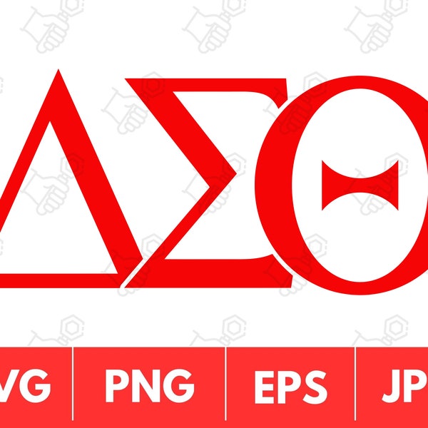 Delta Sigma Theta Sorority Svg Clipart, Delta Logo, SVG file, digital Vector Cut File, Cricut, Png, Eps, Red, DST Letters, AEO, For Shirts