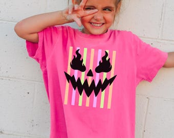 Comfort Colors Pumpkin Face Shirt, Group Halloween Shirt, Retro Jack O Lantern Tee, Spooky Season Shirt, Family Halloween Party Shirts
