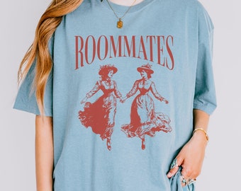 Comfort Colors Lesbian Shirt, Roommates Lesbian Pyjamas Shirt Trendy Lesbian Pride Shirt, Funny Lesbian Tee, Gifts for Lesbian LGBTQ Rainbow