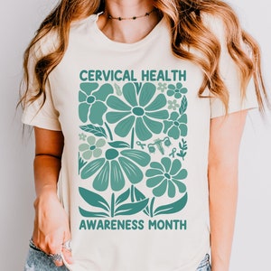 Cervical Cancer Awareness Shirt Cervical Warrior Gift Teal Ribbon Tee Ovarian Cancer Tshirt Cancer Support Shirt For Family Cancer Patient