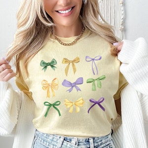 Mardi Gras Coquette Shirt Louisiana Comfort Colors Tee Carnival Outfit New Orleans Cruise Tee Fat Tuesday Gift Fleur De Lis Clothing