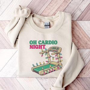 Gym Workout Christmas Sweatshirt, Ugly Christmas Gym Sweater, Funny Gym Gift, Gym Lover Xmas Sweater, Christmas Christmas Workout Pullover