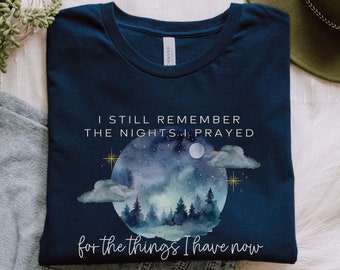 Mountains Christian Shirt, Religious T-Shirt for Women, Gender Neutral Praying Tee, Jesus Apparel, Faith Shirt, Christian Gifts, Aesthetic