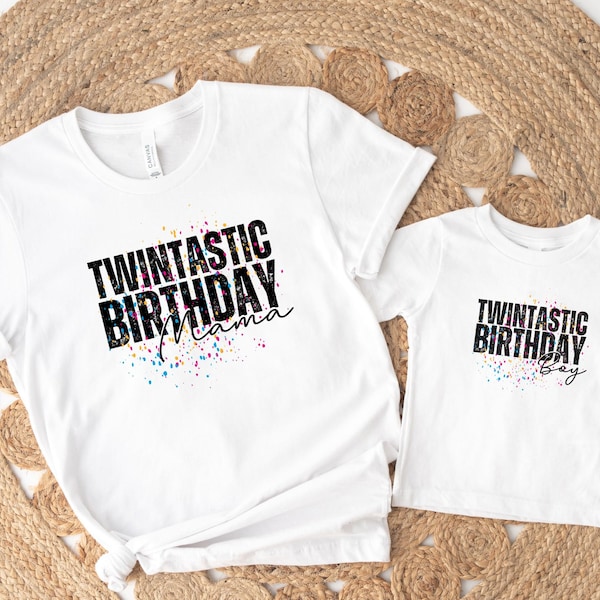 Custom Twin Birthday Shirts, Birthday Twin Outfit, Twin Sister And Brother, Twin Mom Shirt Custom Birthday Shirts Matching Birthday T-shirts