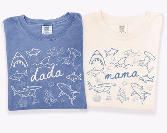 Shark Birthday Shirt, Custom Family Matching Birthday Shirt, Birthday Mom Shirt, Birthday Dad Shirt  Shark Theme Birthday Party Boy Birthday