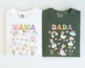 Goose 1st Birthday Family Shirts: Matching Mama Dada Outfits