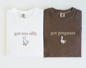 Silly Goose Pregnancy Announcement Shirt, Funny Baby Reveal Shirt, Matching Gender Reveal Shirts, Future Mom & Dad Matching Shirts