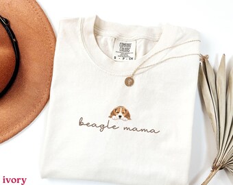 Beagle Mama Shirt, Beagle Mom Comfort Colors Long Sleeve, Beagle Mom Cute New Puppy Owner Mama Sweatshirt, Beagle Mom Gift Christmas