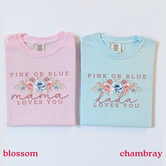 Wildflower Gender Reveal Party Shirts, Baby in Bloom Gender Reveal