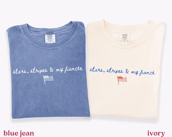Engaged Couple 4th of July Shirts, Fourth of July Engagement Gift, Independence Day Fiancée Tee, Patriotic Future Mrs Shirt