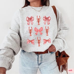 Crawfish Coquette Sweatshirt: Louisiana Cajun Style Crewneck