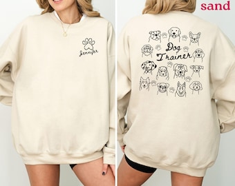 Custom Dog Trainer Sweatshirt, Dog Training Sweater, Appreciation Gift For Dog Trainer, Kennel Stuff Pullover, Dog Coach Sweatshirt