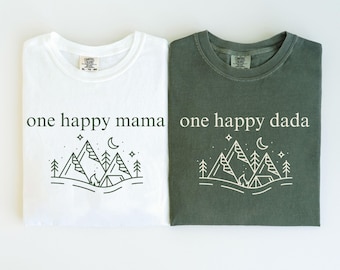 One Happy Camper Shirt Camping 1st Birthday Outfit Camping Vacation Shirt One Happy Camper Matching Family Tees Camp Mommy and Me Shirts