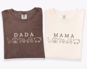 Farm Theme First Birthday Shirts, Family Matching Barn Birthday T-Shirt, Mommy And Me Barnyard Shirt, Cow 1st Birthday Tee, Barn Theme Party